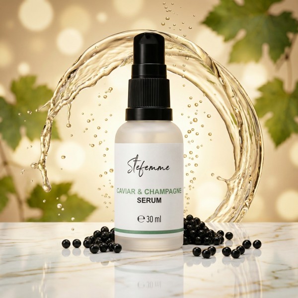 Stefemme Caviar & Champagne - Ser de față revitalizant concentrat |Gatuline® Expression, caviar verde și ulei de struguri