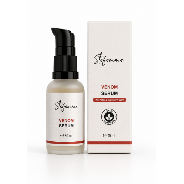 Stefemme VENOM - Ser de față antirid cu Vib-Activ și Matrixyl 3000®, efect botox-like 0% Parfum